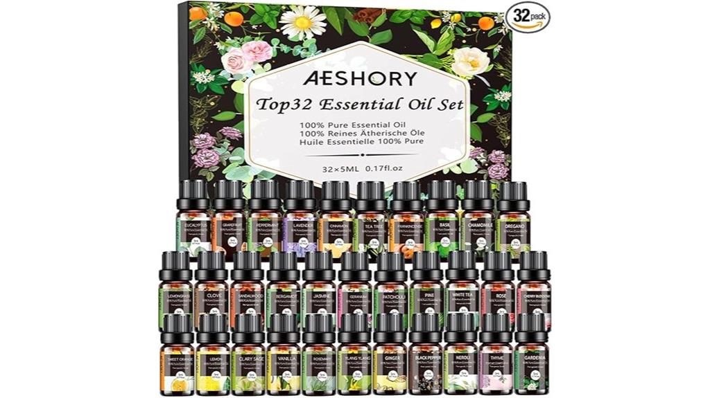 thirty two bottle essential oils