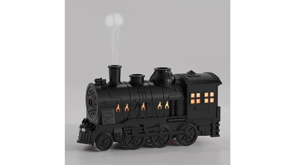 train shaped diffuser with lighting