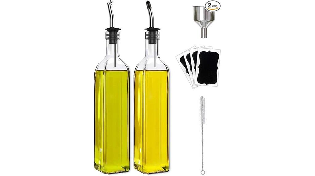 two piece oil bottle set