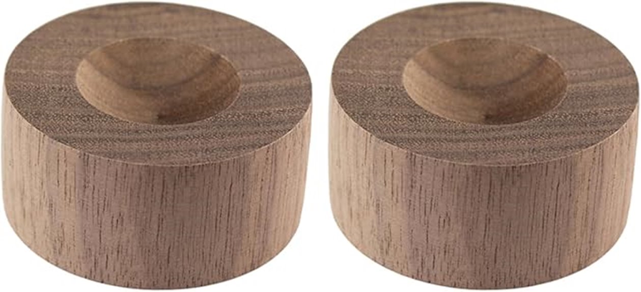 two wooden oil diffusers