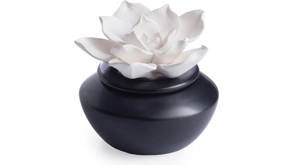 white flower porcelain diffuser