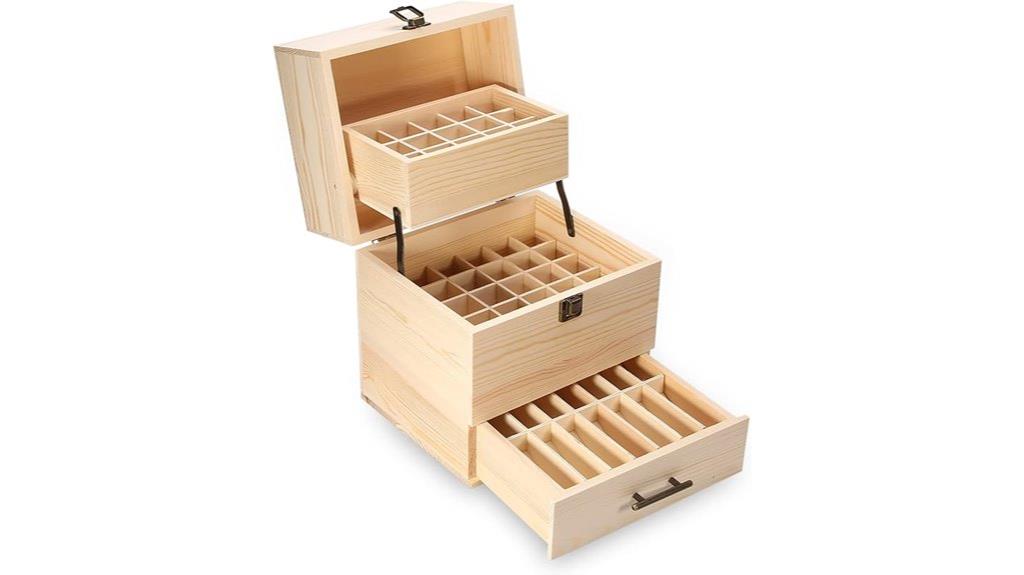 wooden 3 layer oil organizer