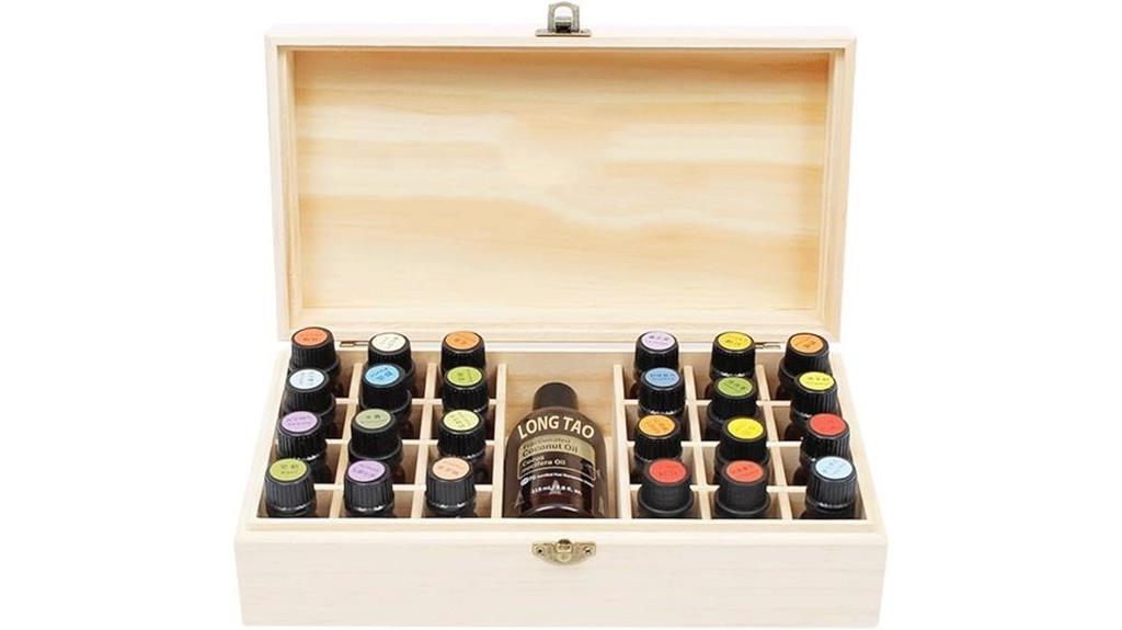 wooden oil bottle display