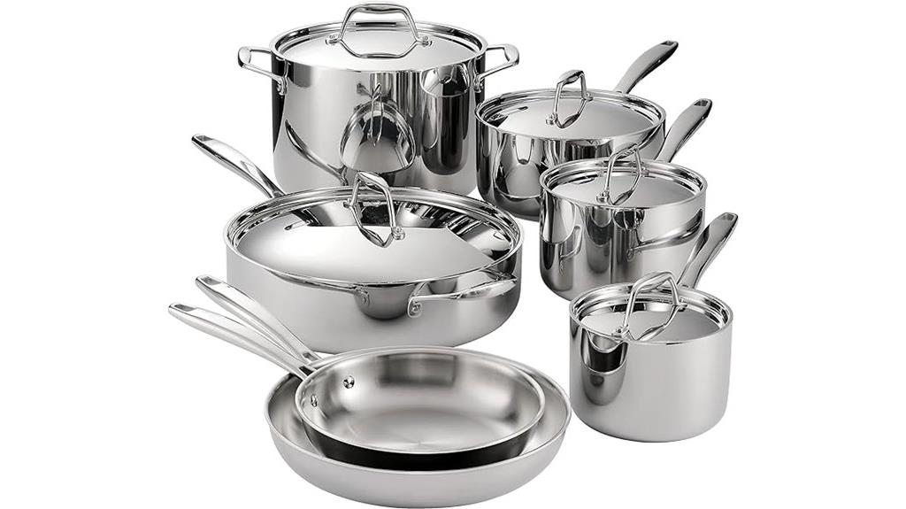 12 piece stainless steel cookware