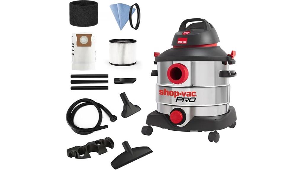 8 gallon stainless steel vacuum