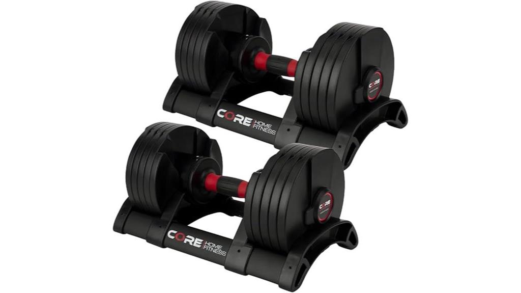 adjustable dumbbell weight set