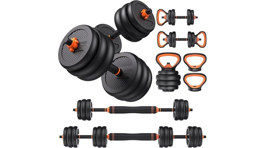 adjustable home dumbbell set