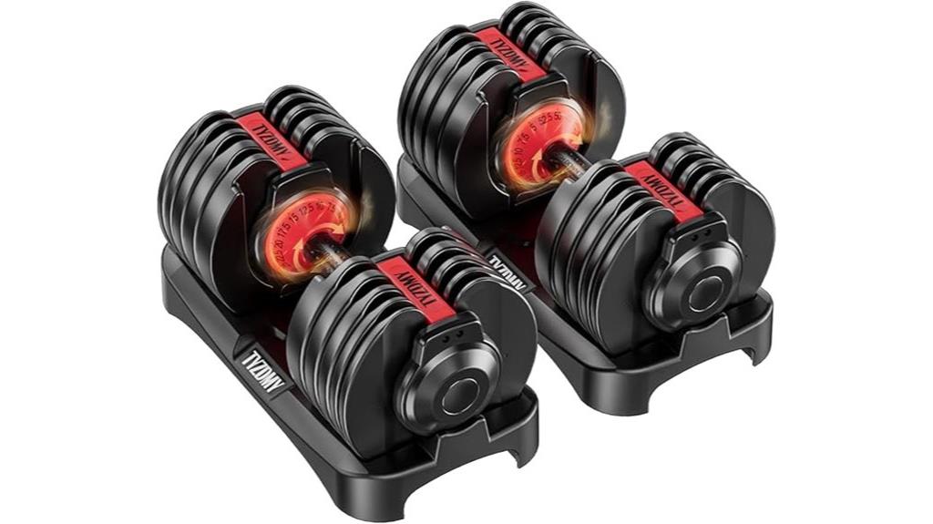 adjustable home gym dumbbells