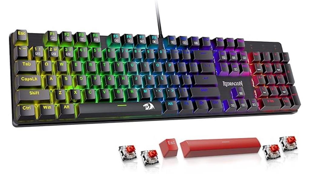 backlit hot swappable mechanical keyboard