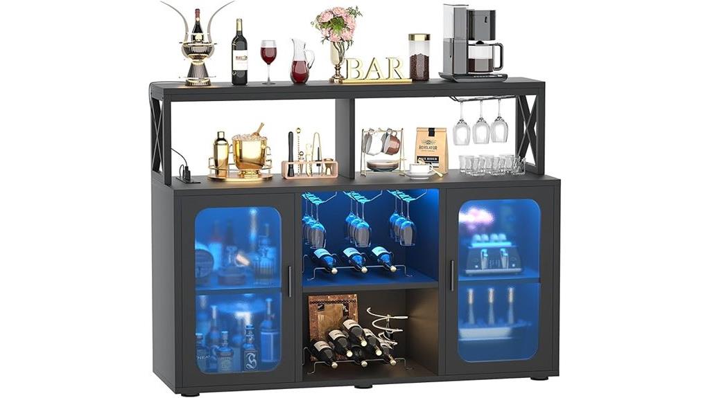 bar cabinet with power