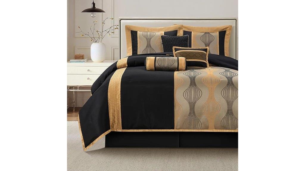 black gold bed set