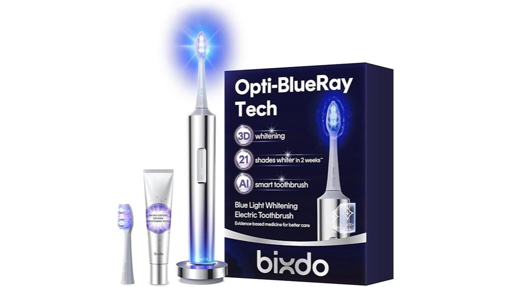 blue light whitening brush