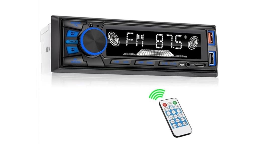 bluetooth single din stereo