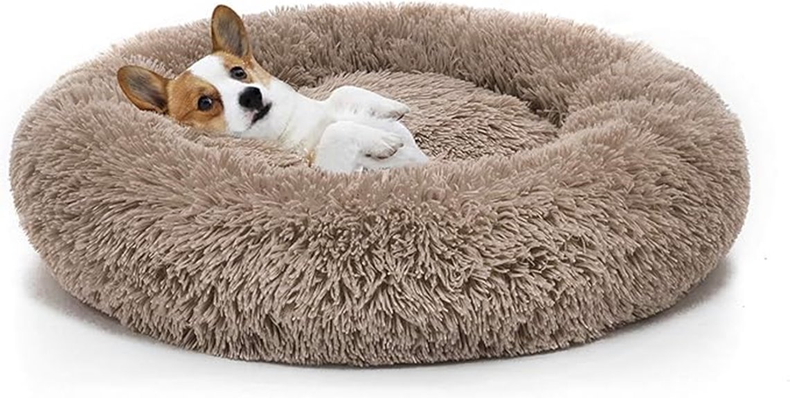 brown orthopedic dog bed