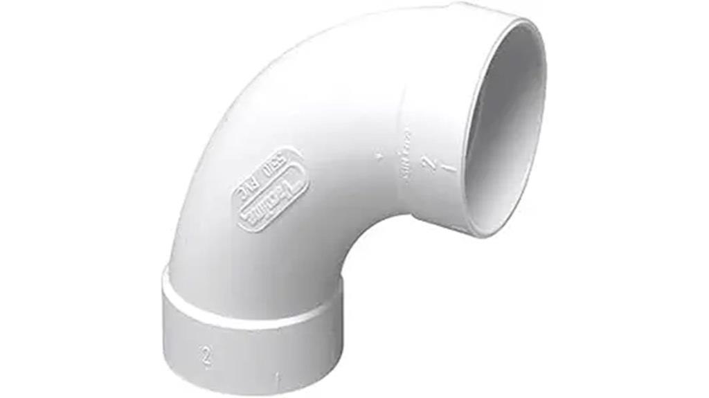 built in 90 degree elbow