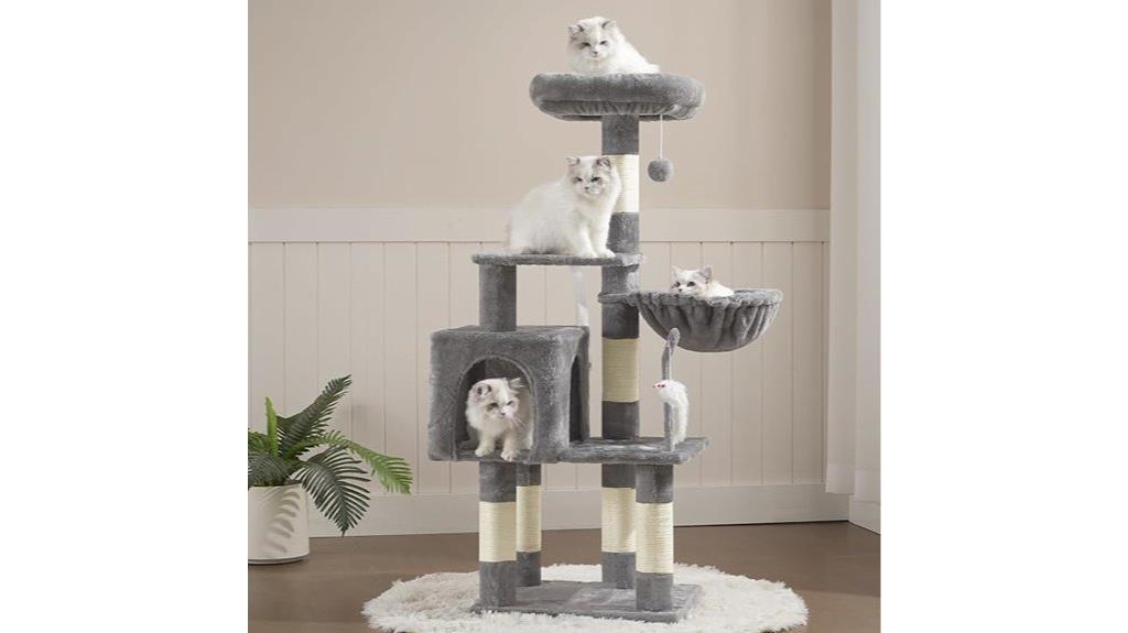cat tree with toy