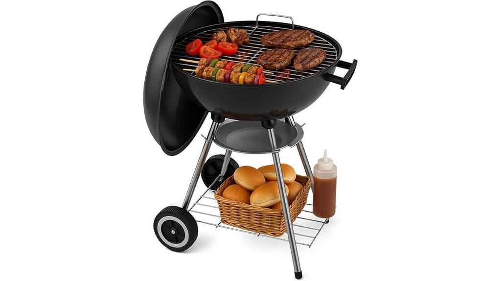 compact 18 inch charcoal grill