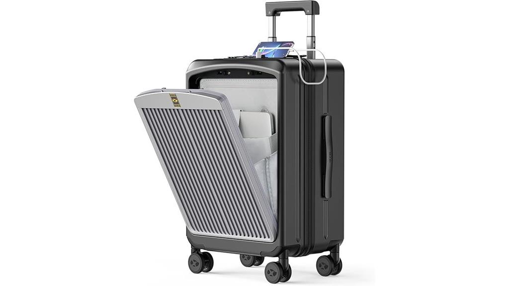 compact tsa spinner luggage