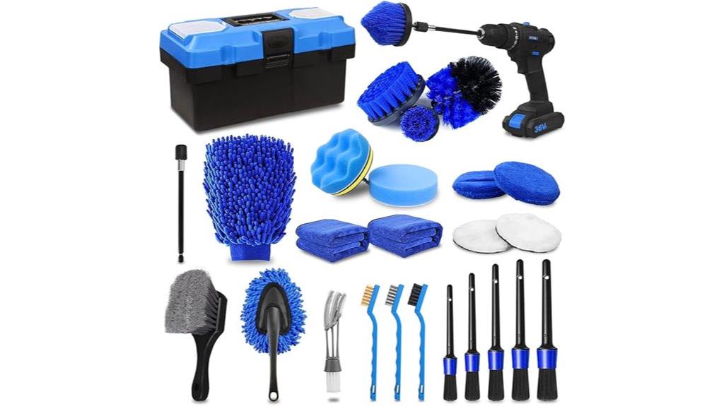 comprehensive car detailing set