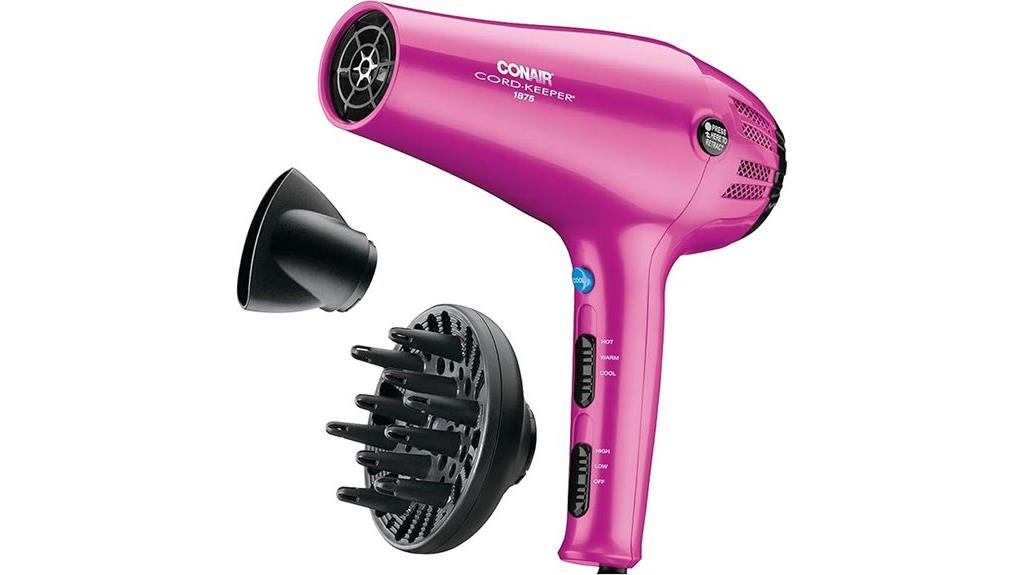 conair 1875w hair dryer