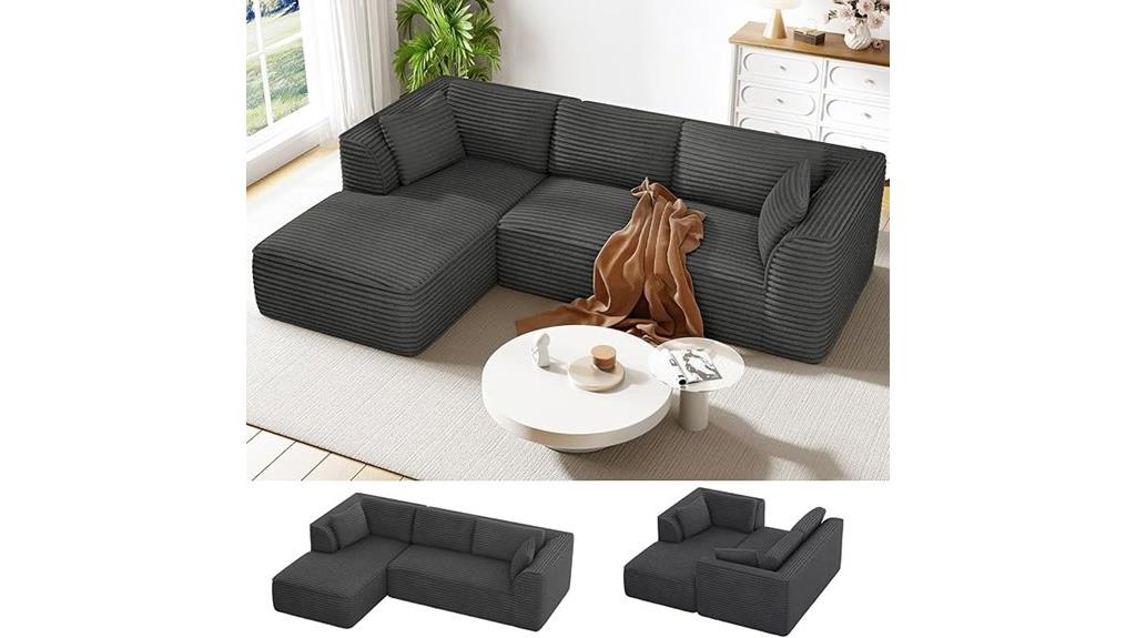 deep seat modular sofa