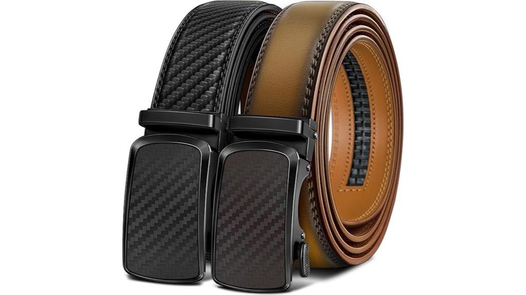 double pack leather belts