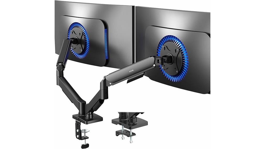 dual monitor desk mount