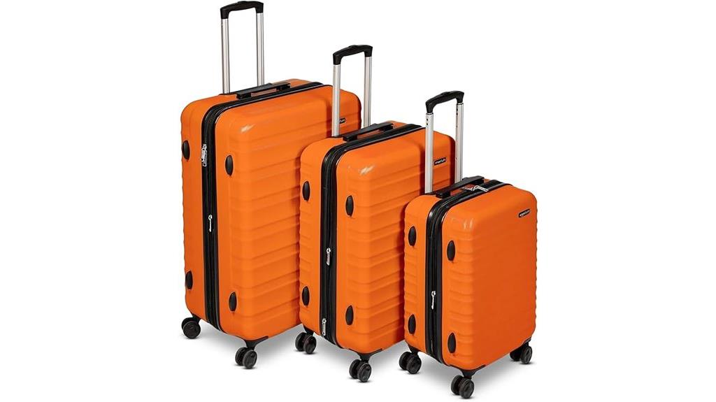 durable three piece suitcase set