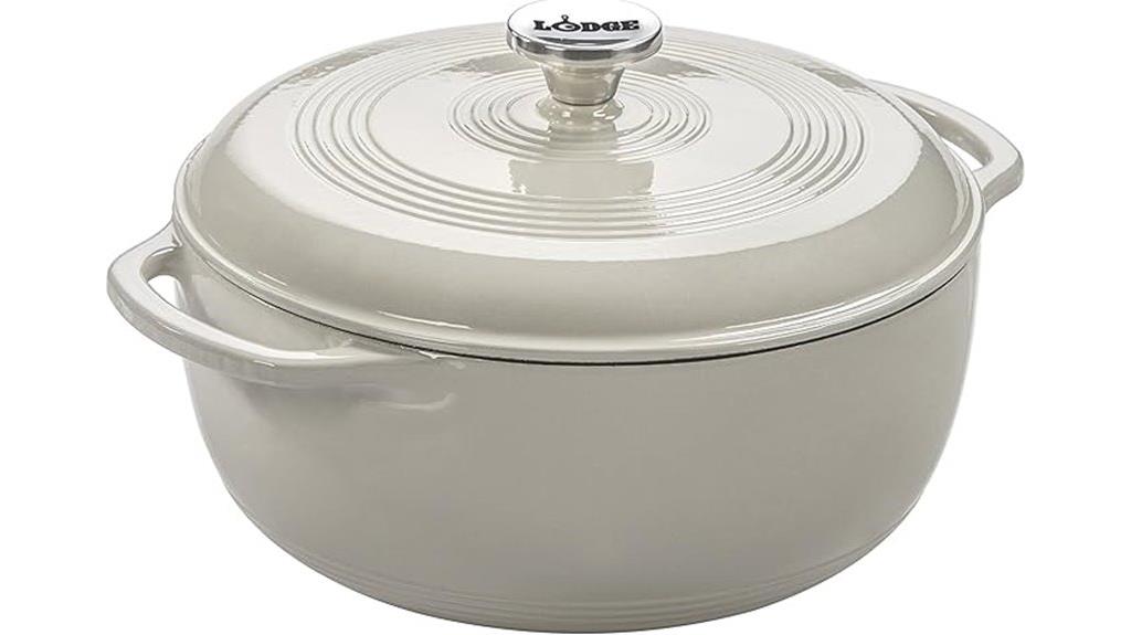 enameled 6 quart cast iron