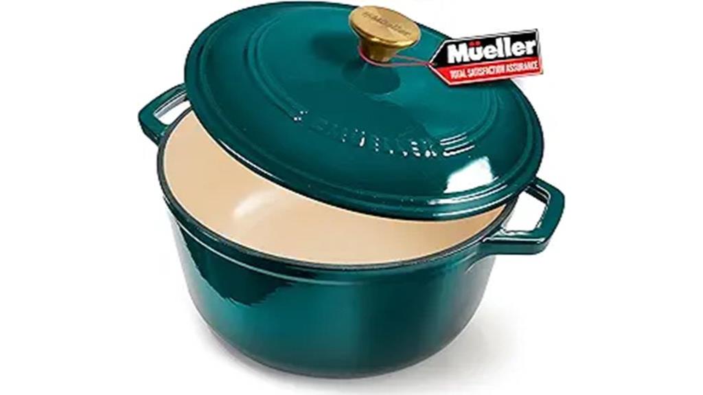 enameled 6 quart cast iron