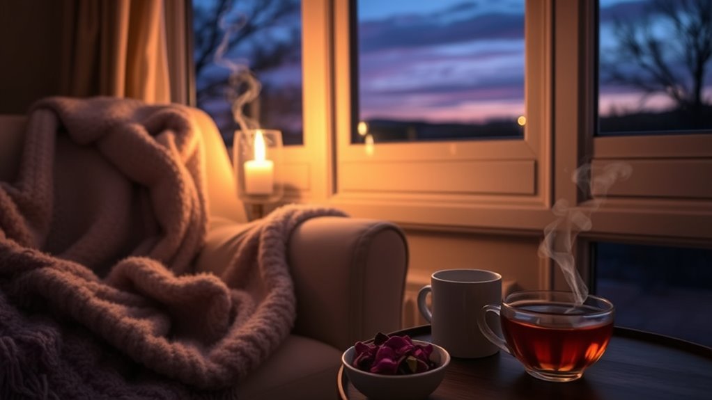 evening relaxation with calming scents