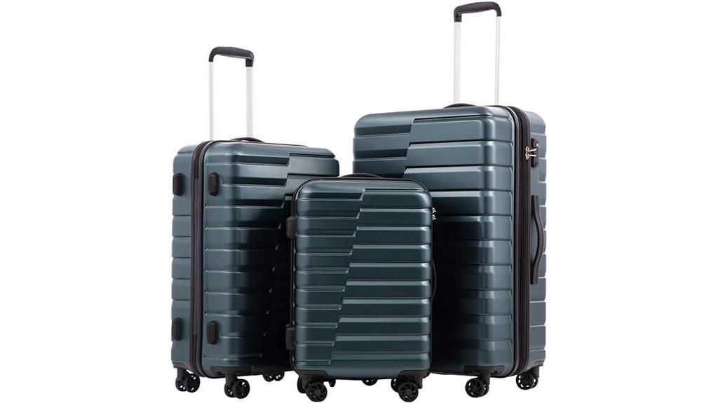 expandable 3 piece suitcase set