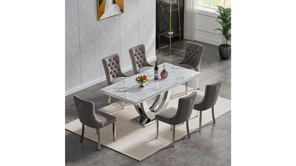 faux marble dining set