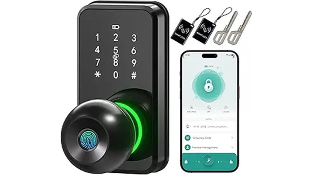 fingerprint touchscreen door lock