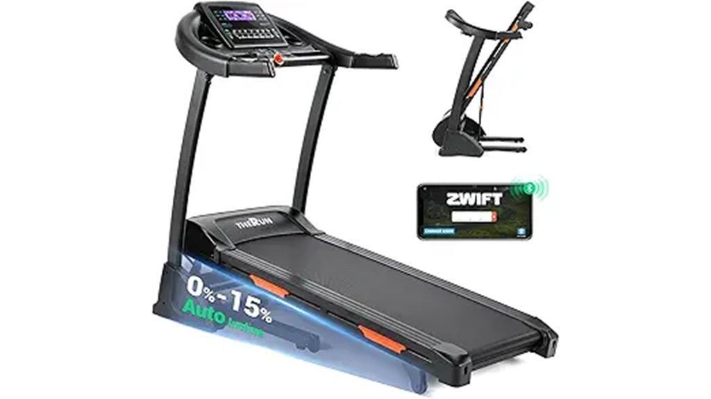 foldable incline treadmill with app