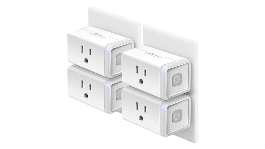 four pack wi fi smart plugs