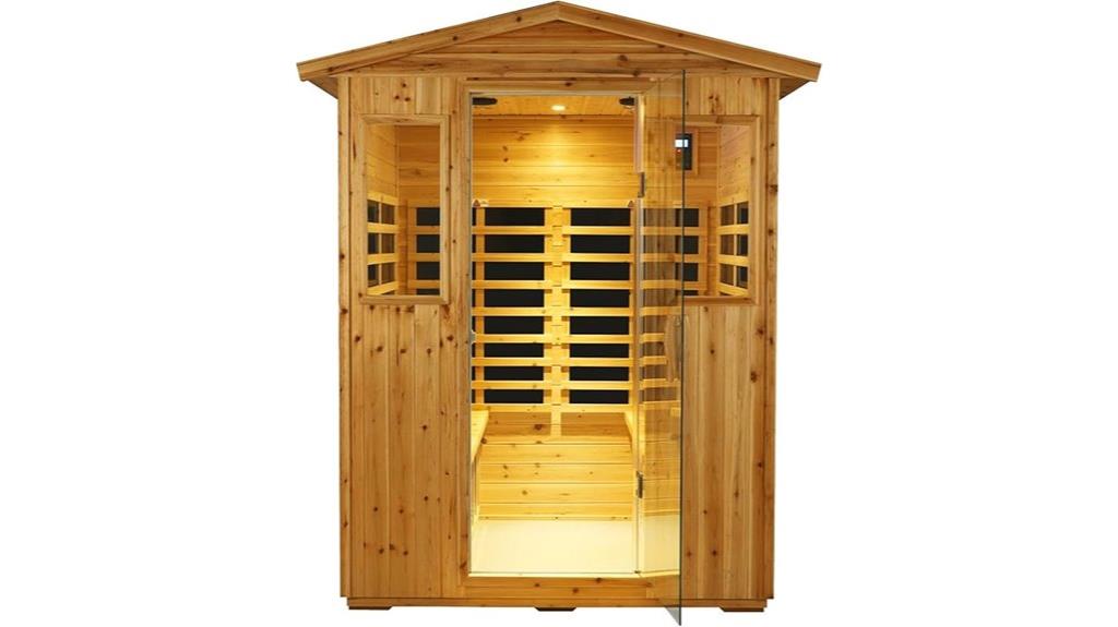 four person infrared outdoor sauna