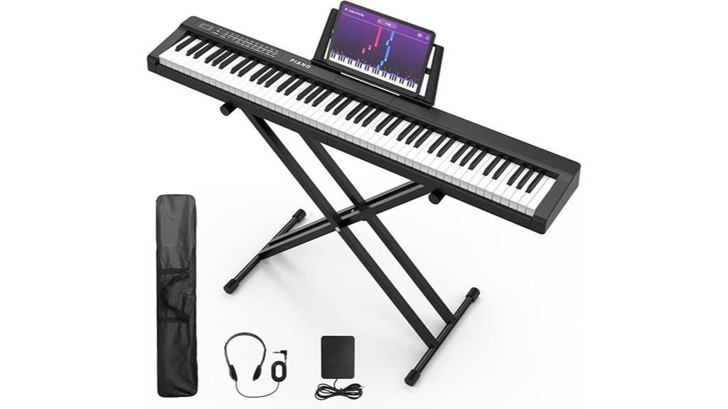 full size digital piano with bluetooth