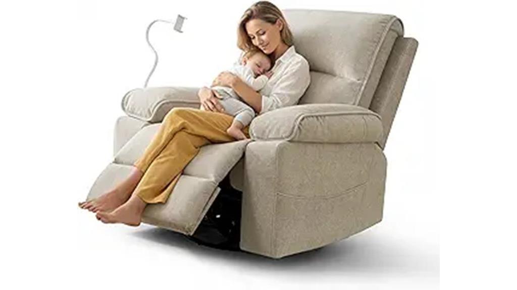 glider chair with accessories