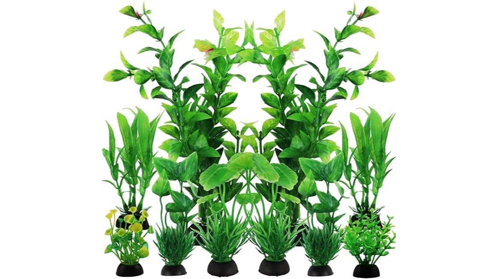green aquarium plant decor
