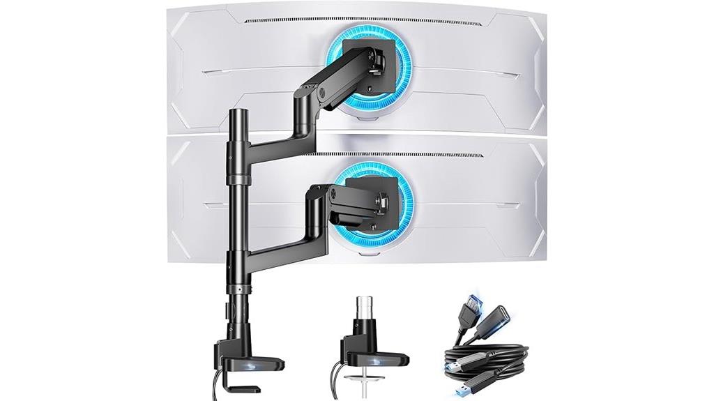 heavy duty curved monitor stand