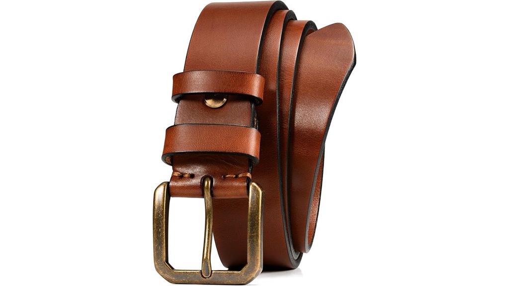 heavy duty leather belt