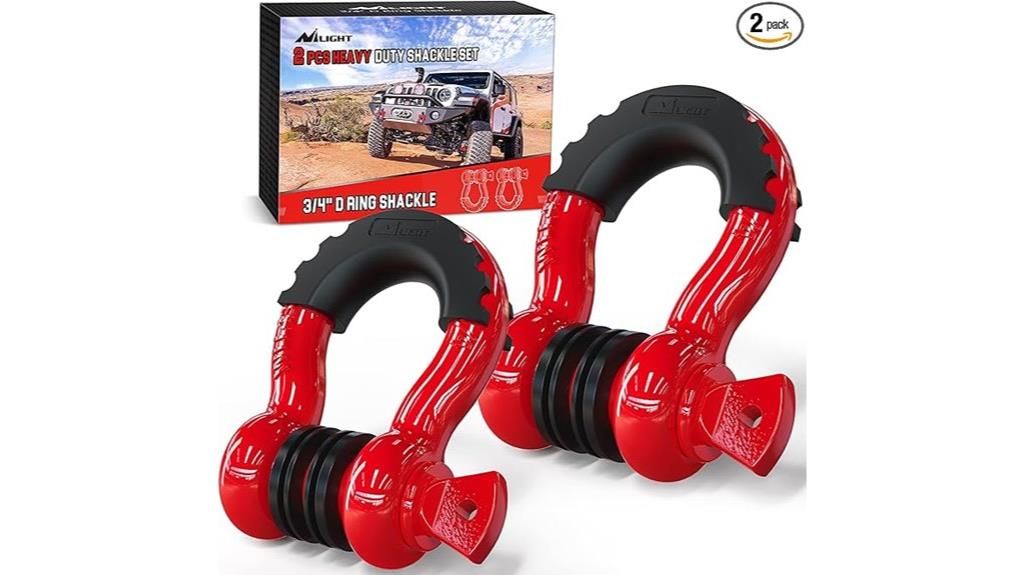 heavy duty recovery shackles