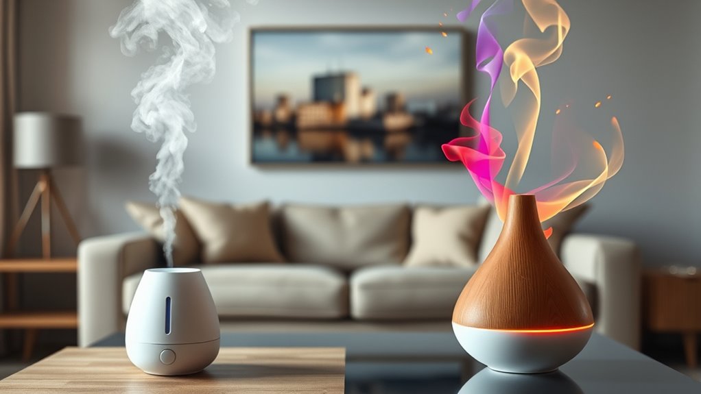 humidifiers vs diffusers benefits