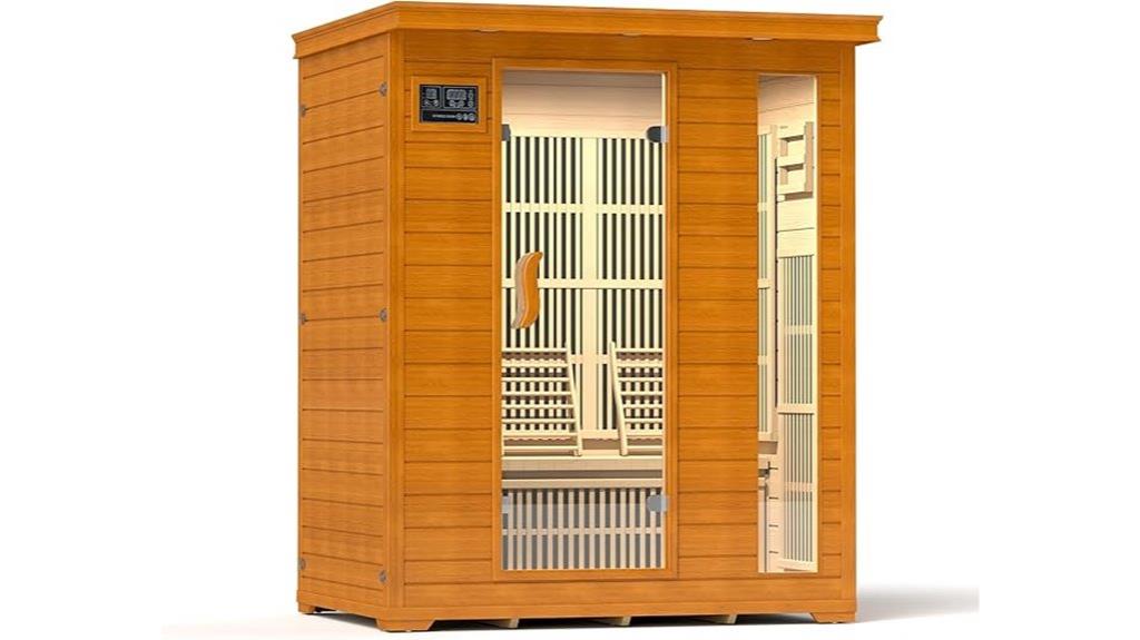 indoor 3 person infrared sauna