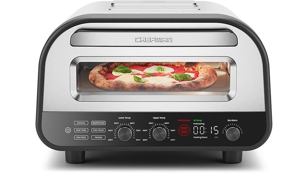 indoor pizza oven with touchscreen