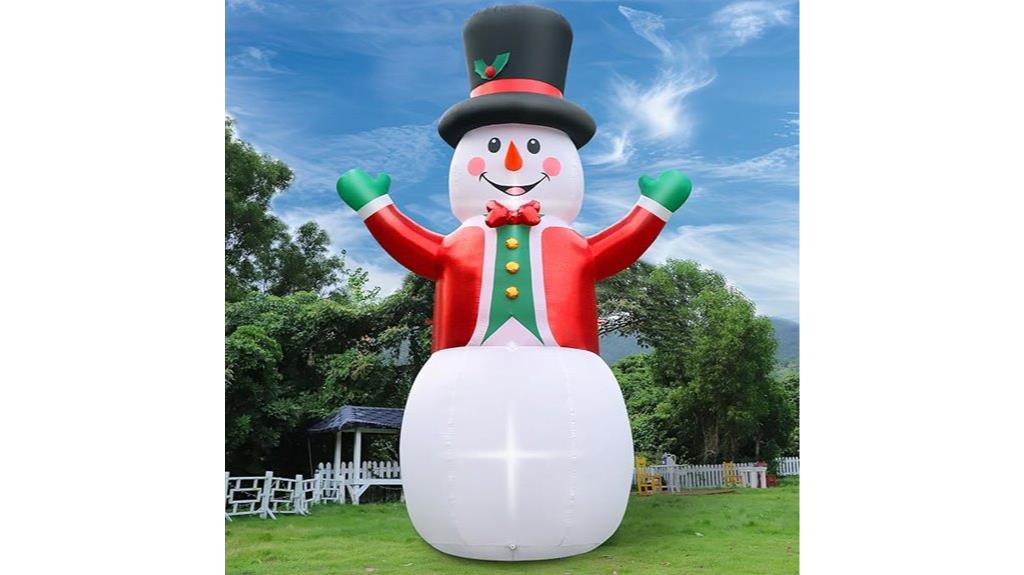 inflatable snowman yard decor