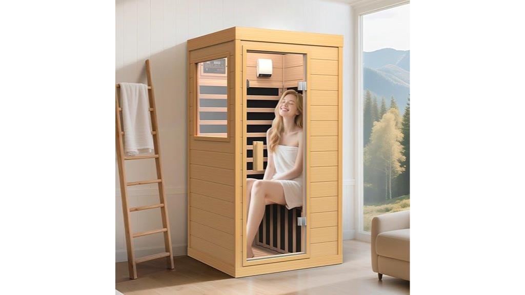infrared sauna with hemlock