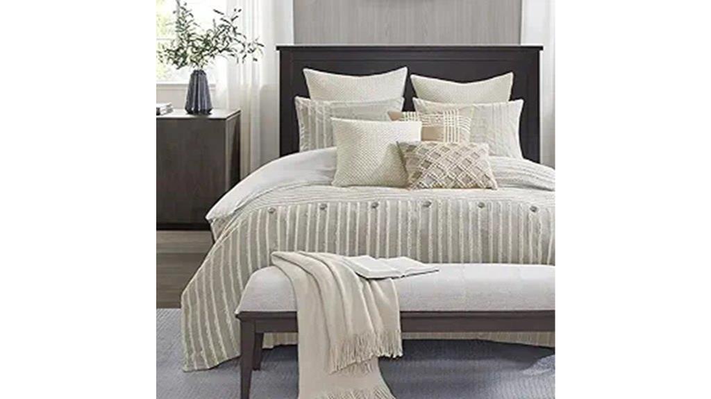jacquard striped comforter
