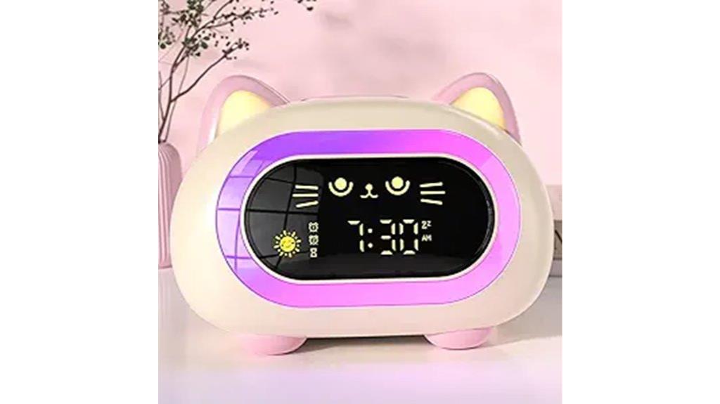 kids alarm clock night light